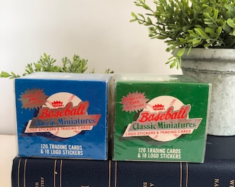 Fleer Baseball Classic Miniatures Card Set 1987 OR 1988. Logo Stickers and Trading Cards.