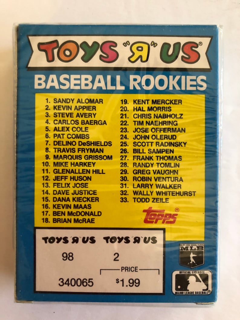 Baseball Card Sets. 1991 Toys R Us Rookies OR 1988 Kay Bee Etsy