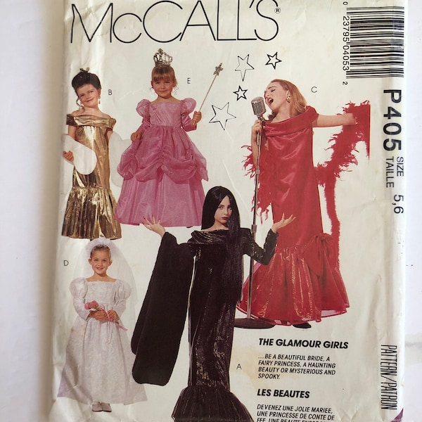 Patron Costume Enfant McCALL'S M5906 - Déguisement Princesse Tailles 3 à 8 Ans
