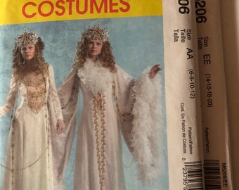 McCall’s 5206 Uncut Costume Pattern. Snow Queen Costume. Size (6-8-10-12) OR (14,16,18,20)