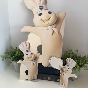 New Pillsbury Doughboy 18 Inch, 9 Inch, or 6 Inch Advertising Cardboard Stand Up Cut Outs. See Description.