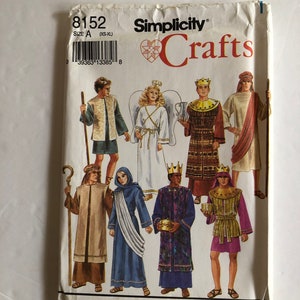 Simplicity 8152 Uncut Christmas Pageant/Nativity Costumes. Adult and Teen Sizes XS-XL.