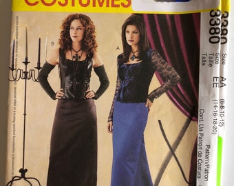 McCall’s 3380 Uncut Costume Pattern. Gothic Gowns. Sizes (6-8-10-12) OR (14-16-18-20)