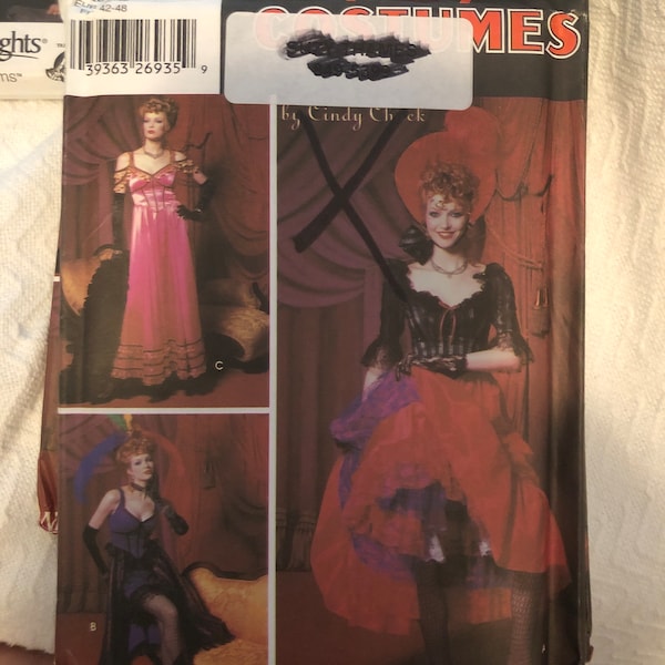 Simplicity 5435 or 9899 Uncut Costume Pattern. Old West, Saloon Girl, Dance Hall Costumes. 3 Styles. Sizes 6,8,10,12 OR 14,16,18,20.