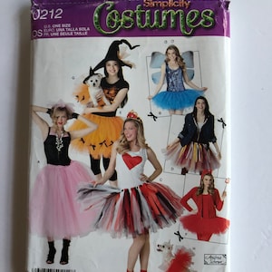 Simplicity 0212 AND 2074 Uncut Costume Pattern Witch, Angel, Devil and more