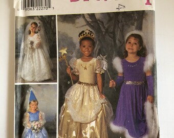 Simplicity 8424 Child Dress Up Pattern: Princess & Bride - Sizes 3-8
