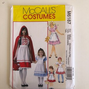 McCall’s 6187 Uncut Adult Storybook Costumes. Misses Sizes Sml, Med, Lrg and XLrg.