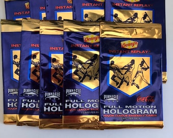 Lot of 10 Packs. 1996 Denny’s Instant Replay Full Motion Hologram Baseball Cards