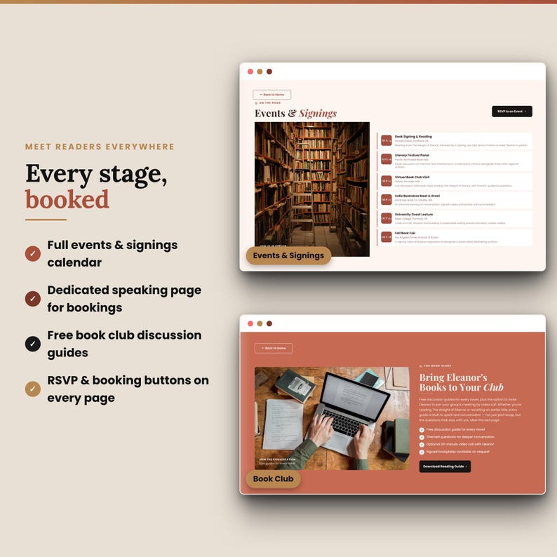 Book Author Website Canva Template, One-Page Done For You Website, Book Launch Template for Author Marketing Author Branding, Writer Website

book author website
author website
CanvaWebsiteTemplate
one page website
done for you website
author media kit
book launch template
writer website
Website Template
Sales Page Template
Website Banner