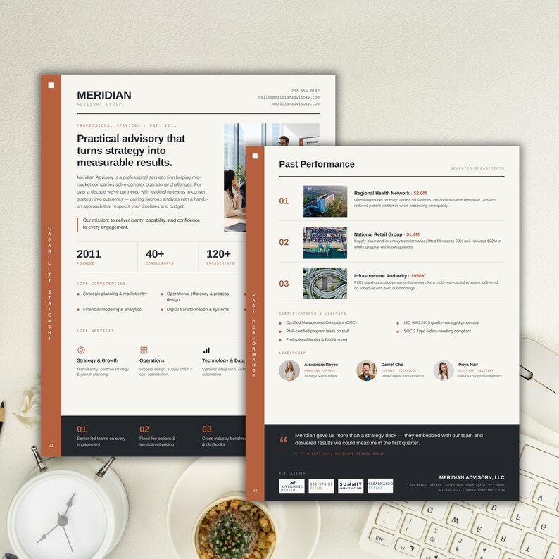 Charcoal & Clay Capability Statement Template Canva | Small Business Company Profile | Professional Services Marketing | Editable One Page & 2 Page PDF

capability statement
company profile
capability canva
capability design
consultant template
contractor template
Federal government
rfp proposal
capability template
GovernmentCapability
capability doc
Federal capability
professional profile
