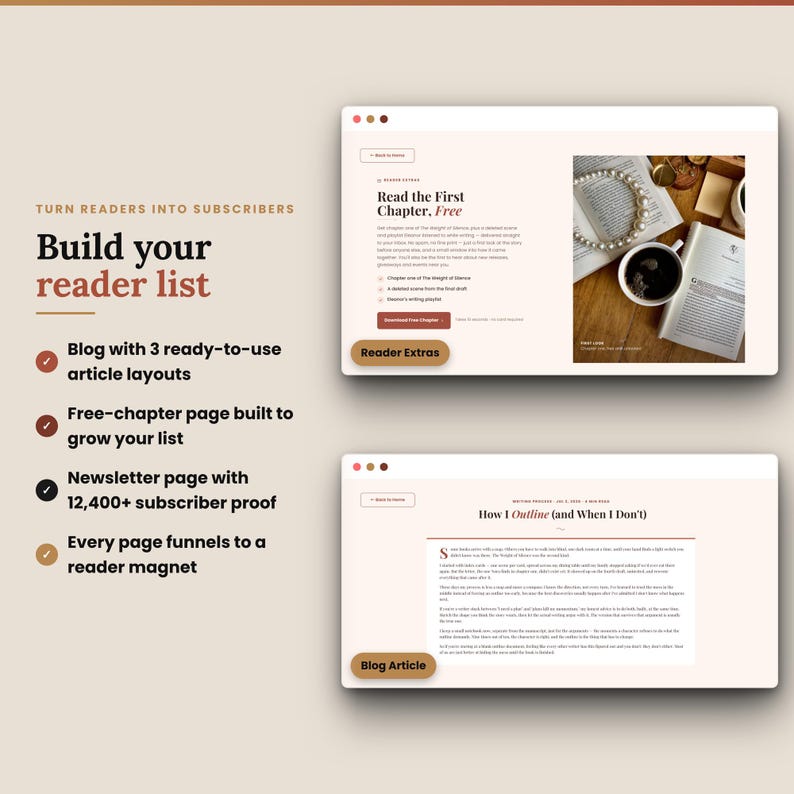 Book Author Website Canva Template, One-Page Done For You Website, Book Launch Template for Author Marketing Author Branding, Writer Website

book author website
author website
CanvaWebsiteTemplate
one page website
done for you website
author media kit
book launch template
writer website
Website Template
Sales Page Template
Website Banner