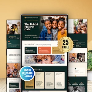 Nonprofit Sponsorship Proposal Template Canva, Gala Sponsorship Deck, Fundraising Prospectus, Charity Event Sponsor Packet, Canva Editable