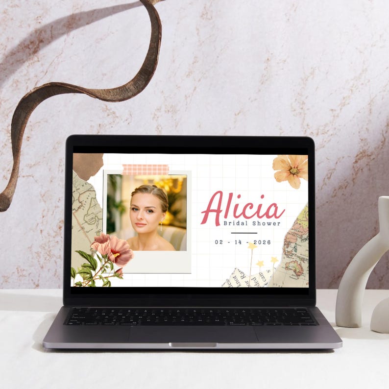 Bridal Shower Slideshow Template With Music Bachelorette Wedding