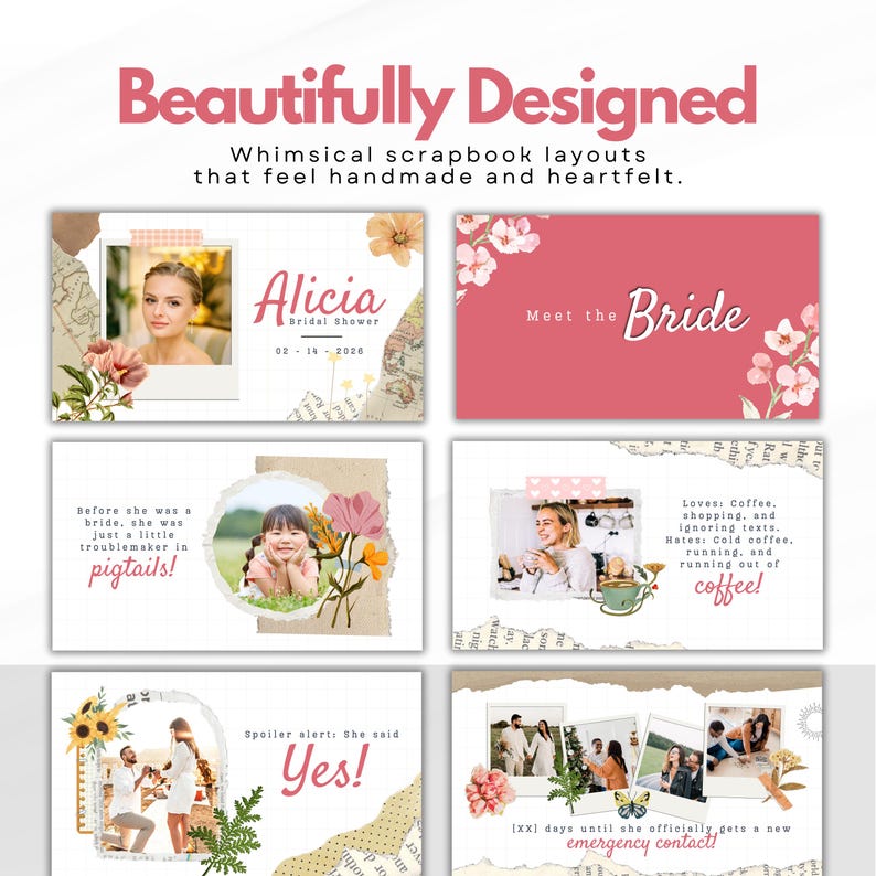 Bridal Shower Slideshow Template With Music Bachelorette Wedding