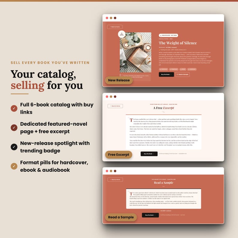 Book Author Website Canva Template, One-Page Done For You Website, Book Launch Template for Author Marketing Author Branding, Writer Website

book author website
author website
CanvaWebsiteTemplate
one page website
done for you website
author media kit
book launch template
writer website
Website Template
Sales Page Template
Website Banner