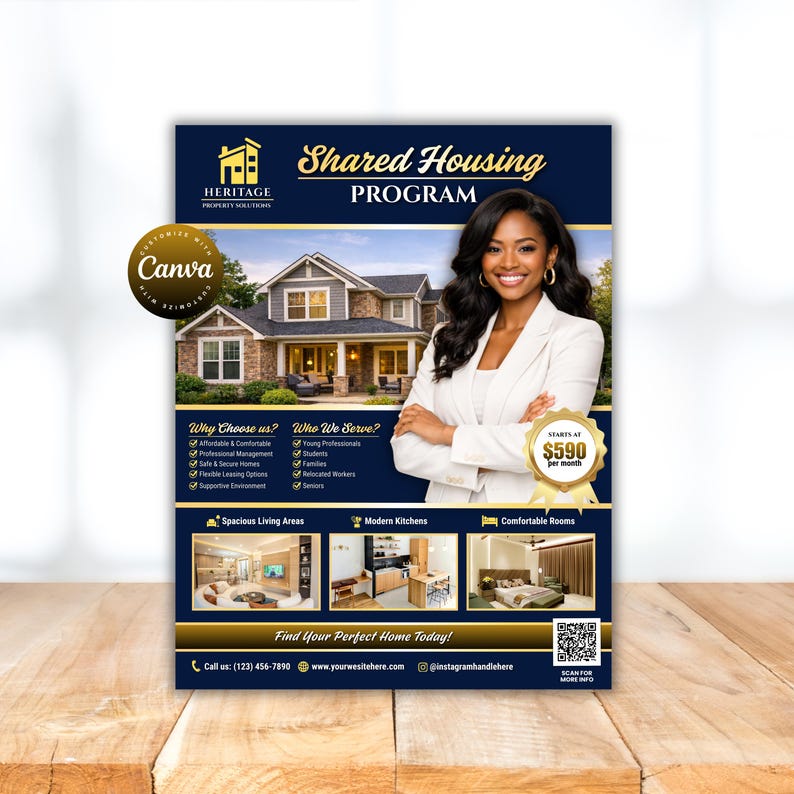 Shared Housing Program Flyer Canva, Sober Living Home Flyer, Affordable Housing Poster, Transitional Housing Flyer Template, Room Rental

Shared Housing
Shared Housing Flyer
Shared Housing Program
Sober Living Home
Sober Living Flyer
Affordable Housing
Transitional Housing
Room Rental Flyer
Room Rental Ad
Supportive Housing
independent living
student housing
canva flyer editable