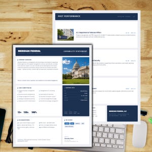 Capability Statement Template Canva | Government & Federal Capability Statement | Small Business Contractor Company Profile Editable

federal capability
government capability
federal government
capability statement
company profile
capability canva
capability design
consultant template
contractor template
rfp proposal
capability template
capability doc
professional profile