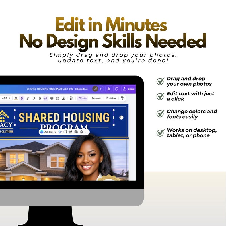 Shared Housing Program Shared Housing Program Flyer Royal Blue, Sober Living Home Flyer ...