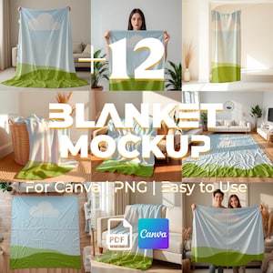 Paket von 12 Mantas für Canva: Bearbeitbares Pflanzen von Mantas, eine weiße Färbung für Imprimir, Raster und PNG in Canva.