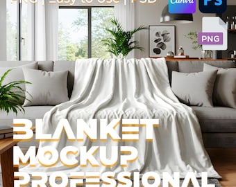 Makieta koca: aksamit, minky, polar – Canva i Photoshop (pobranie cyfrowe)