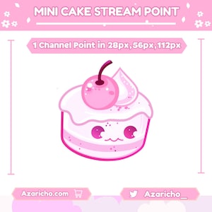 Mini Cake Channel Points for Twitch | Twitch Emotes, Channel Point, Cute Channel Points, Twitch Channel Point, Channel Point Icon