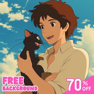Custom Ghibli Style Art | Anime Portrait, Pet Portrait,Couple Portrait, Anime Gift,Gif Portrait Anime Character For Your Christmas Gift