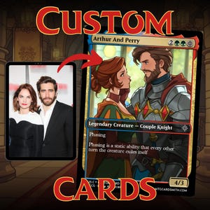 Aangepaste MTG-kaart | Magic The Gathering-kaart, MTG-kaart, MTG-kunst, verjaardagscadeau, jubileumcadeau, gepersonaliseerde magische stijl