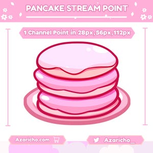 Pancake Channel Points for Twitch | Twitch Emotes, Channel Point, Cute Channel Points, Twitch Channel Point, Channel Point Icon