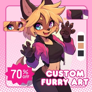 Furry Art Commission | Fursona Commission, harige anime, aangepaste Pfp-anime, harige profielfoto, harige pictogramschets, aangepaste harige tekening