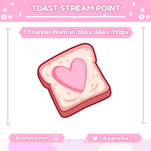 Toast Channel Points for Twitch | Twitch Emotes, Channel Point, Cute Channel Points, Twitch Channel Point, Channel Point Icon