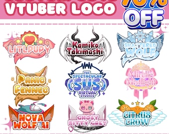 Personalisiertes Vtuber Logo | Vtuber Logo, Benutzerdefiniertes VTuber Logo Kommision, Süßes Vtuber Logo, Kawaii Logo, PNGTuber Logo für Twitch, Discord