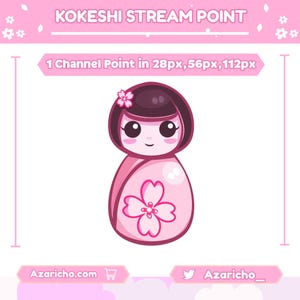 Kokeshi Channel Points for Twitch | Twitch Emotes, Channel Point, Cute Channel Points, Twitch Channel Point, Channel Point Icon
