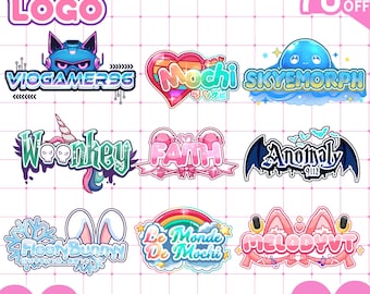 Eigenes Vtuber Logo | Vtuber Logo, Benutzerdefiniertes VTuber Logo Kommision, Süßes Vtuber Logo, Kawaii Logo, PNGTuber Logo für Twitch, Discord