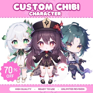 Custom Chibi Anime | Couple Chibi, Chibi Character, Chibi Fanart, Chibi Pet, Chibi Emotes, Valentine Gift, Chibi PFP, Chibi Anime,Chibi Logo