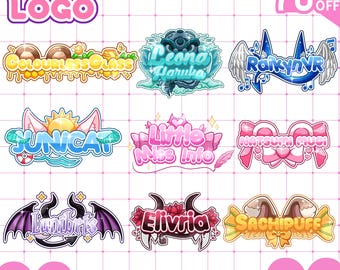 Personalisiertes Vtuber Logo | Vtuber Logo, Benutzerdefiniertes VTuber Logo Kommision, Süßes Vtuber Logo, Kawaii Logo, PNGTuber Logo für Twitch, Discord