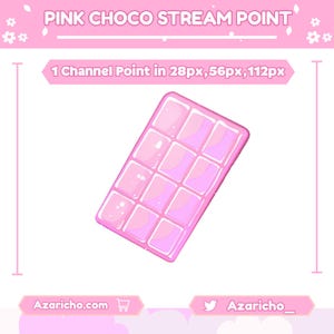 Pink Choco Channel Points for Twitch | Twitch Emotes, Channel Point, Cute Channel Points, Twitch Channel Point, Channel Point Icon