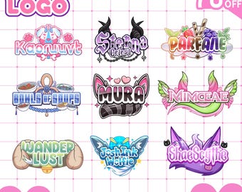 Personalisiertes Vtuber Logo | Vtuber Logo, Benutzerdefiniertes VTuber Logo Kommision, Süßes Vtuber Logo, Kawaii Logo, PNGTuber Logo für Twitch, Discord