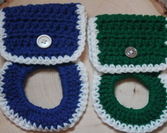 2 Dish Towel Holders*blue/green/white/crocheted kitchen accessorie/handy towel holder/towel holder/kitchen bathroom etc