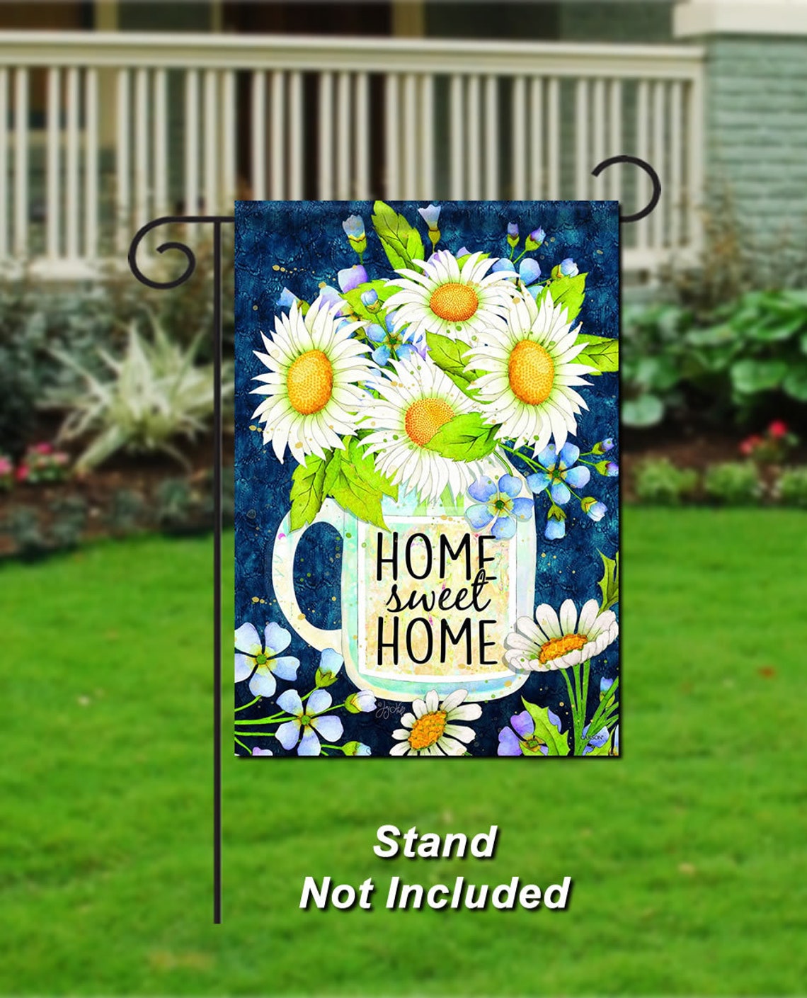 Double Sided Garden Flag 100 Polyester 12X18 Inches HOME Etsy