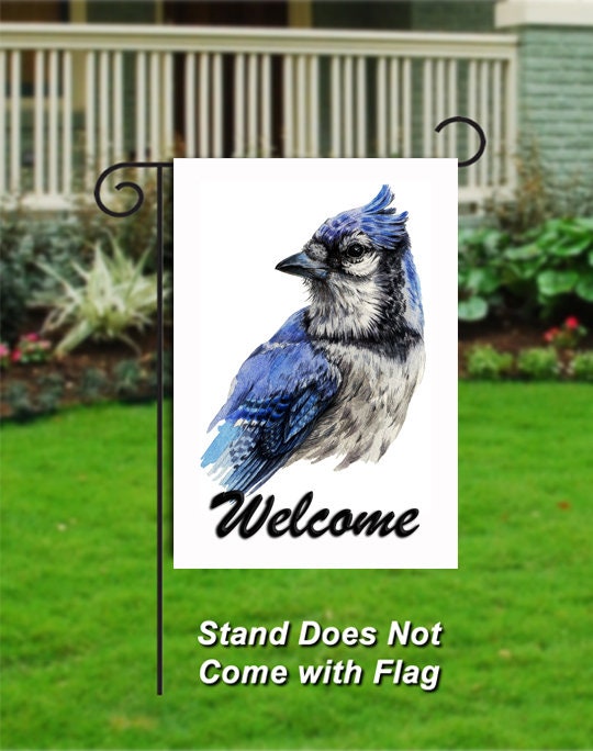 12.5 x 18-doublesided Bluebird BIRDSONG Garden Flag 