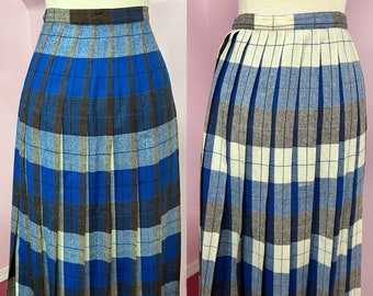 Blue plaid skirt 8x10 sale