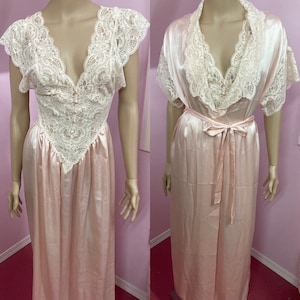 Olga Peignoir Set Xxl Etsy