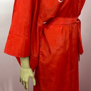Vintage 70s Red Asian Embroidered Dragon Robe. Red Kimono Robe S/M - Etsy
