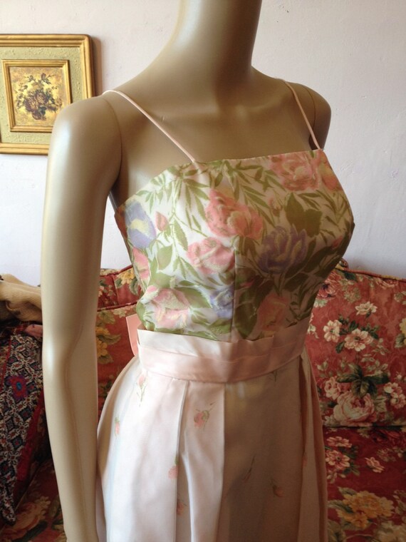 Vintage 50s Dress. 1950s Dress Pink Roses  Dress.… - image 5