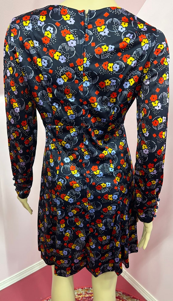 knee length dresses for ladies 70s Novelty Film Print Mini Dress | XS-S main image 0