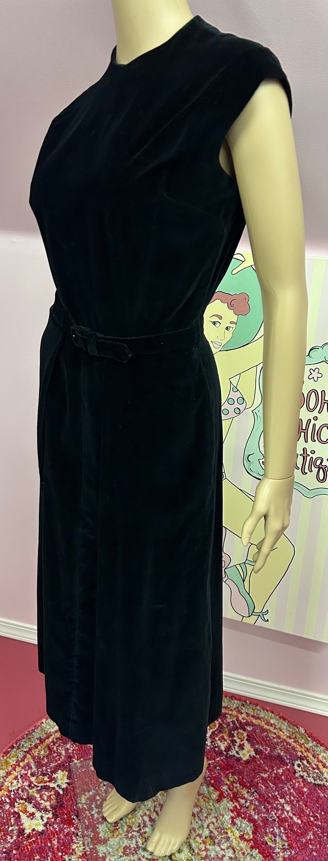Vintage 50s Henry Rosenfeld Original Dress /charles F Berg. 1950s Black ...