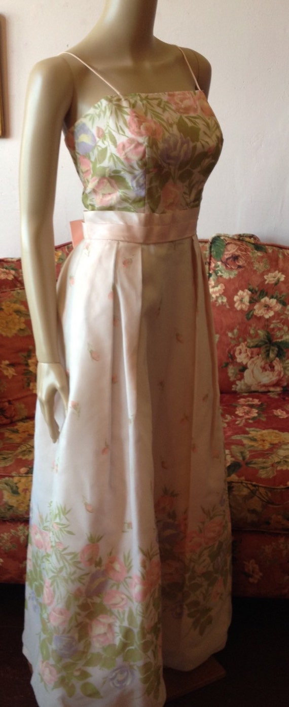 Vintage 50s Dress. 1950s Dress Pink Roses  Dress.… - image 4