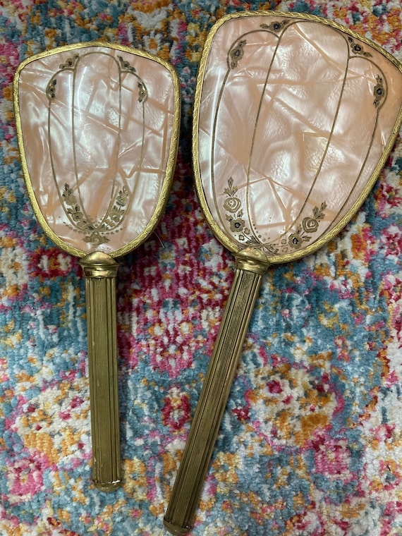 Vintage 30s/40s Vanity Set. Antique Ladies Grooming Set. Dresser Set.pink  Mirror Set. Pink Brush Set. - Etsy