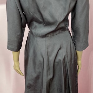 Vintage 50s Wrap Front Dress. 50s Shop Girl Dress. Small image 8