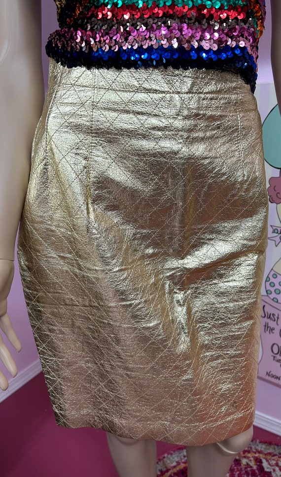 Pink metallic skirt quilt hot sale